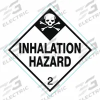 APPROVED VENDOR DOT Container Label: Inhalation Hazard, 4 in x 4 in, 4 in Label Ht, Vinyl, 25 PK (MPN 8EYG5). Key specifications — Brand: APPROVED VENDOR; Message: Inhalation Hazard.