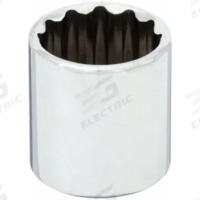 WESTWARD Socket: Metric, 3/8 in Drive Size, 25 mm Socket Size, 12-Point, Std, Chrome - 3/8" Drive Hand Sockets