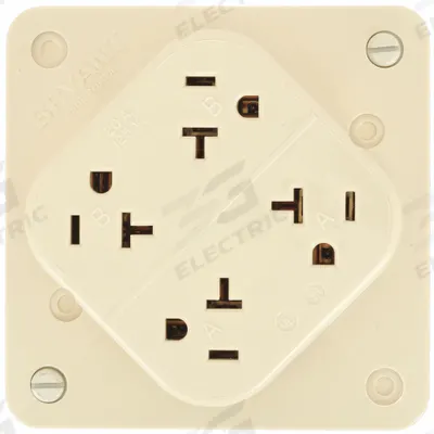 BRYANT Receptacle: Quad, 5-20, Ivory, 125V AC, 20 A, 2 Pole / 3 Wire (MPN 21254I) - General Purpose Receptacles