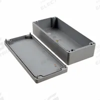 HAMMOND Enclosure: Polyester, 14 in x 6 in x 4 in, NEMA 4/4X, Solid Cover, Screw On (MPN 1590ZGRP163). Key specifications — Brand: HAMMOND; Closure Method: Screws; Enclosure Material: Polyester; Knockouts: Not Included.