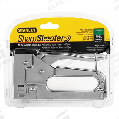 STANLEY Staple Gun: 6 13/32 in Overall Lg, For 1/4 in_5/16 in_3/8 in Staple Leg Lg - Staple Guns