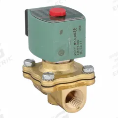 REDHAT Solenoid Valve: 2-Way, Normally Closed, 1/2 in Pipe Size, 24V DC, High Flow, Brass Body (MPN SC8210G002). Key specifications — Pipe Size: 1/2 in; Voltage: 24V DC; Brand: REDHAT.