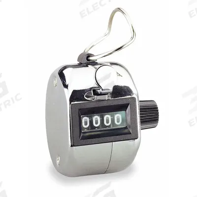 Dayton Mechanical Tally Counter: Top Coming (TC), Handheld Mounting, Silver, White - Hand Tally Counters