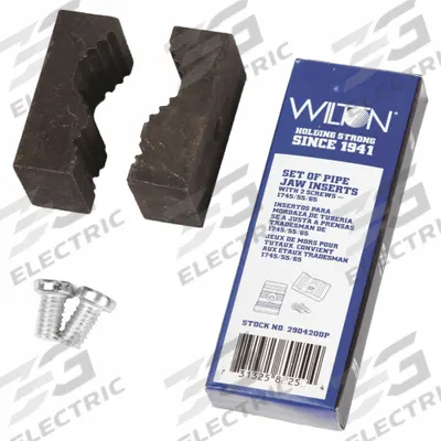 WILTON Pipe Jaws: Steel, For 1 3/4 in Vise Jaw Wd, (2) Screws - Screw-In Pipe Jaws