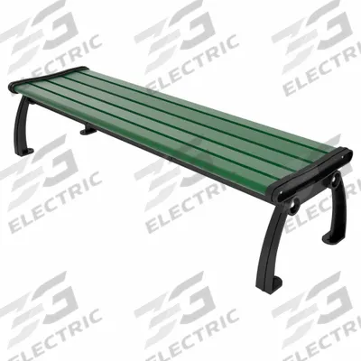 ULTRASITE Outdoor Bench: Heritage, 72 in Overall Lg, 17 in Overall Ht, Green, Black - Vandal Resistant Resinwood Benches