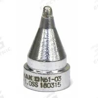HAKKO Nozzle: Round, 1.6 mm W, For Use With FR-301/4101/4102/4103/4104 (MPN N61-03). Key specifications — Brand: HAKKO; Manufacturer Part Number: N61-03.
