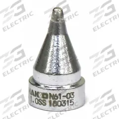 HAKKO Nozzle: Round, 1.6 mm W, For Use With FR-301/4101/4102/4103/4104 (MPN N61-03). Key specifications — Brand: HAKKO; Manufacturer Part Number: N61-03.