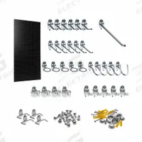 TRITON PRODUCTS Pegboard Panel Kit: Round, 1/4 in Peg Hole Size, 48 in x 24 in x 1/4 in, Black (MPN TPB-36BKH-Kit). Key specifications — Material: High-Density Fiberboard; Finish: Painted; Peg Hole Shape: Round; Includes: Assortment of Durahook Pegboard Hooks and Mounting Hardware; Color: Black; Brand: TRITON PRODUCTS.