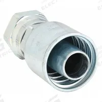 PARKER Hydraulic Crimp Fitting: Steel x Steel, Straight, -16 For Hose Dash Size, Female x Genderless (MPN 1JS43-16-16). Key specifications — Fitting Gender: Female x Genderless; Fitting Connection Type: ORS x Crimp; For Hose Dash Size: -16; Thread Size: 1-7/16"-12; Brand: PARKER.