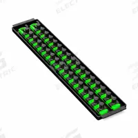 ERNST MANUFACTURING Socket Organizer: Green, 3 5/8 in Overall Wd, 34 Posts/Slots, Sockets (MPN 8487). Key specifications — attr1125333: (192) I.D. Stickers; attr1125346: ERNST MANUFACTURING; attr1125347: Green; attr1136588: Sockets; attr1125364: Socket Bit Tray.
