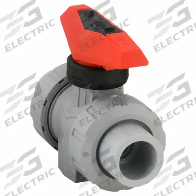 GF PIPING SYSTEMS Manual Two-Way Ball Valve: 1/2 in, CPVC, Straight, 16 bar Max. Pressure (CWP) - CPVC Ball Valves