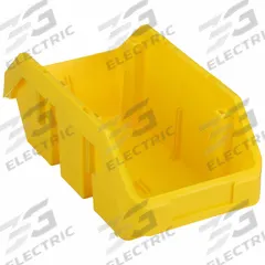 QUANTUM STORAGE SYSTEMS Cross-Stacking Bin: 6 5/8 in x 12 1/2 in x 5 in, Yellow, 75 lb Load Capacity (MPN QP1265YL). Key specifications — Electrostatic Discharge: Not Electrostatic Discharge Conductive; Brand: QUANTUM STORAGE SYSTEMS; % Recycled Content: 0%.