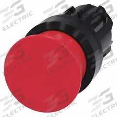 SIEMENS Mushroom Head Push Button: Red, 22 mm Mounting Size, Non-Metallic, Momentary (MPN 3SU1000-1AD20-0AA0). Key specifications — Brand: SIEMENS; Action: Momentary; Series: 3SU; Push Button Material Type: Non-Metallic.
