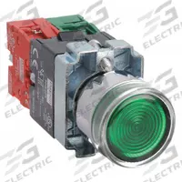 DAYTON Illuminated Push Button: Illuminated, Extended Profile, Metallic, 22 mm, 1NO/1NC (MPN 30G205). Key specifications — Brand: DAYTON; Action: Momentary; Series: Dayton; Terminal Connection: Pressure Plate; Push Button Material Type: Metallic.