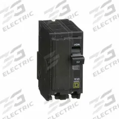 SQUARE D Miniature Circuit Breaker: 50 A, 120/240V AC, Single Phase, 10kA at 120/240V AC, 2 Poles (MPN QO250). Key specifications — Phase: Single; Amps: 50 A; AC Voltage Rating: 120/240V AC; Max. AIR Rating: 10kA at 120/240V AC; For Use With: QO Load Centers and NQ Panelboards; Brand: SQUARE D.