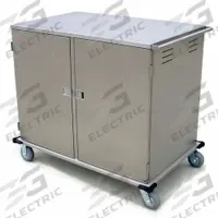 LAKESIDE Meal Delivery Cart: 24 Trays, Non-Pass-Through, 2 Doors, Stainless Steel, 42 in Overall Ht (MPN 5624). Key specifications — Manufacturer Part Number: 5624; Brand: LAKESIDE; Caster Configuration: (2) Rigid; Color: Silver; Material: Stainless Steel; Pass-through / Non-Pass-through: Non-Pass-Through; Insulated: No; Product Type: Meal Delivery Cart.