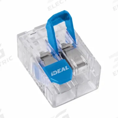 IDEAL Lever Wire Connector: 3 Port, 22 AWG – 10 AWG Solid Wire Size Range, 30 A - Compact Lever Wire Connectors