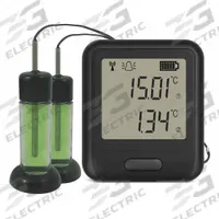 LASCAR Thermometers: -40°F to 140°F /-40°C to 60°C, ±0.4°F/0.2°C, (2) Bottle, 3 m Cable Lg, Glycol (MPN EL-WIFI-VAC2). Key specifications — Bottle Probe Fill Medium: Glycol; Accuracy: ±0.4 °F/0.2 °C; Probe Type: (2) Bottle; Brand: LASCAR; Temperature Units: Fahrenheit.