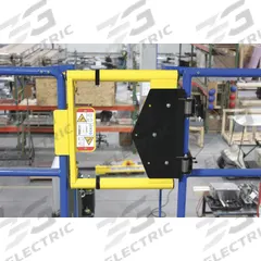 PS INDUSTRIES Single-Door Metal: Steel, For 18 in to 36 in Opening Wd, 24 1/4 in x 2 in, Adj (MPN ASG-1836-PCY). Key specifications — attr1283404: PS INDUSTRIES; attr1283387: No; attr1283389: Railing; attr1283379: Powder-Coated Yellow.