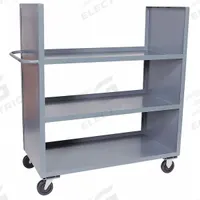 JAMCO Stock Truck: 3,000 lb, 4-Sided Lipped Lip, 24 in L x 36 in W x 57 in H Overall Dim., 3 Shelves (MPN DC236P600GP). Key specifications — Shelf Adjustability: Fixed; Brand: JAMCO; Color: Gray; Caster/Wheel Configuration: (2) Rigid.