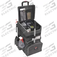 RUBBERMAID COMMERCIAL PRODUCTS Housekeeping Cart: Black, 25 in Overall Ht, 14 in Overall Wd (MPN 1902465). Key specifications — Includes: Large Removable Caddy; Lockable: No; Brand: RUBBERMAID COMMERCIAL PRODUCTS.