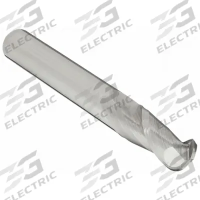 OSG Ball End Mill: Carbide, 2 Flute, 1/4" Mill Dia, 3/4" LOC, 2-1/2" OAL (MPN 402-2500-BN) - General Purpose Carbide Ball End Mills