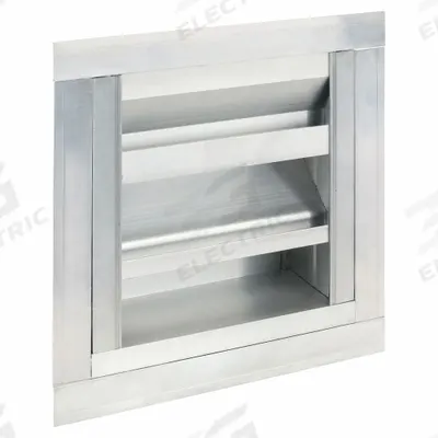 Dayton 15"H 15"W Drnbl Extrd Alu Combo Dmpr: Flanged, 11 1/2 in H, 11 1/2 in W - Combination Dampers & Louvers with Drainable Blades
