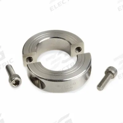 RULAND MANUFACTURING Shaft Collar: 2-Piece, Metric with Inch Bore, Round, Clamp-On - Titanium Shaft Collars