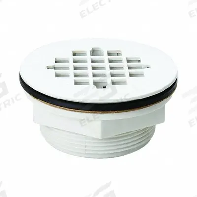 APPROVED VENDOR Shower Drain: Plastic, 2 in Overall Dia, 2 in Overall Ht, 2 in Fits Drain Size - Pan & Tile-In Shower Drains