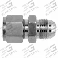 BRENNAN INDUSTRIES Compression Fitting Straight: 1/8 in OD x 1/8 in OD Fitting Size, Stainless Steel (MPN NS2402-02-02-SS). Key specifications — Series: NS2402; Brand: BRENNAN INDUSTRIES.