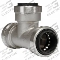 APPROVED VENDOR Push-Fit Tee Fitting: 3/4 in OD x 3/4 in OD x 3/4 in OD Size, Stainless Steel (MPN SS824R). Key specifications — Brand: APPROVED VENDOR.