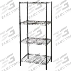 APPROVED VENDOR Wire Shelving Unit: Starter, 60 in x 18 in, 63 in Overall Ht, 4 Shelves, Dry/Wet (MPN 32V402). Key specifications — Recommended Environments: Dry; Color: Black; Finish: Powder Coated; Material: Steel; Brand: APPROVED VENDOR.