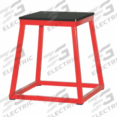 CHAMPION SPORTS Plyo Box: Black/Red, 18 in Box Ht, 14 in Box Wd, Steel - Plyo Training Boxes