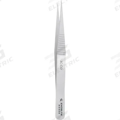 EXCELTA Tweezers: Cobalt, Point, Straight Tip - High-Precision Tweezers