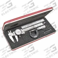 STARRETT Precision Measuring Tool Kit: 3 Pieces, Dial Caliper, Mechanical Outside Micrometer (MPN S909Z). Key specifications — attr1182219: STARRETT; attr1182229: Dial Caliper; attr1182230: 0 mm to 150 mm; attr1182232: 0 in to 1 in; attr1182234: No; attr1182252: 1 in; attr1182254: 0 in; attr1182258: (1) Precision Rule.