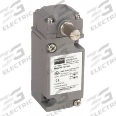DAYTON Limit Switch: Roller Lever, Non-Metallic, No Actuator Included, Screw Terminals, SPDT (MPN 12T896). Key specifications — Brand: DAYTON; Manufacturer Part Number: 12T896; Actuator Style: Rotary Lever.