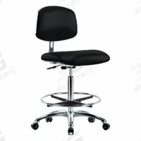 ESD/Cleanroom Task Chair: Vinyl, Armless, Ht Range 25 3/4 in to 35 1/2 in, 18 1/2 in Seat Wd, ISO 4 (MPN BR-ECR-VHBCH-CR-CF-EC-ESDBLK). Key specifications — Foot Support: Yes; Base Material: Aluminum; Brand: APPROVED VENDOR; Product Type: Cleanroom Task Chair; Cleanroom Class: ISO 4; ESD-Safe: ESD-Safe.