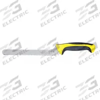 MERCER CUTLERY Utility Knife: Offset, 8 in Overall Lg, Steel Blade, Santoprene/Polypropylene Handle (MPN M22418YL). Key specifications — Sub-brand: Millennia Colors; Brand: MERCER CUTLERY; Blade Material: Steel; Blade Type: Offset; Edge Style: Sharp Edge; Wavy Edge; Forged/Stamped: Stamped; Handle Color: Yellow.
