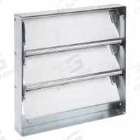13.75"H-W 4.5"L Alu Univ Backdraft Dampr: For 12 in Fan, For 14 in Nominal Duct Dia, Single Panel (MPN 2FTX5). Key specifications — Airflow Direction: Horizontal; Blade Type: Flat Blade; Brand: DAYTON; Maximum Air Velocity: 2000 fpm; Mounting Position: Horizontal.