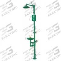 HAWS Shower with Eyewash: Floor Mnt, Uncovered, Plastic Bowl, Plastic Pipe, Plastic Showerhead (MPN 8336). Key specifications — Brand: HAWS.