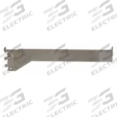 ECONOCO Straight Arm: Single, 1 in Slot Spacing, 1/2 in Slot Lg, 1/4 in x 12 in x 1 in, Satin-Chrome (MPN RDW/12-SC). Key specifications — Product Type: Rectangular Faceout; Color: Silver; For Display Type: Single Slotted Standards; Material: Steel; Duty Rating: Heavy Duty; Brand: ECONOCO; Finish: Satin-Chrome; Mounting Type: Hanging.