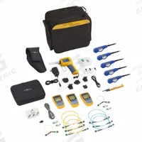FLUKE Cable Tester Kit: Fiber Optic Cable Testing Kit, SFP Fiber Optic, MPO (MM/SM), Digital (MPN MFTK-DC MM/SM Kit). Key specifications — Product Type: Fiber Optic Cable Testing Kit; Includes: (2) Camera Adapters; Manufacturer Part Number: MFTK-DC MM/SM Kit; Adapters Included: MPO (MM/SM); Brand: FLUKE; Connector Type: SFP Fiber Optic; Features: Built-In MPO connector; Testing Functions: Continuity Testing.