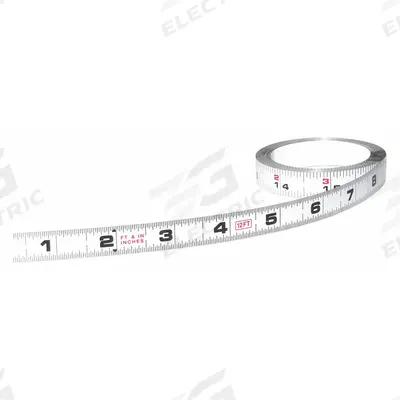 US TAPE Adhesive Backed Tape Measure: SAE, Inch, Decimal, Left to Right, 1/2 in Overall Wd - Inch Adhesive Tape Measures