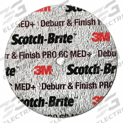 SCOTCH-BRITE Unitized Wheel: 1 in Dia x 1 in W, 3/16 in Arbor Hole, Ceramic, Coarse - Cool-Cutting Deburring Wheels for All Materials
