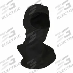 NATIONAL SAFETY APPAREL Flame Resistant Balaclava: 30 cal/sq cm ATPV, OPF Blend, Black (MPN H18CX). Key specifications — Brand: NATIONAL SAFETY APPAREL; Areas Covered: Face; Color: Black; Garment Type: Balaclava; Size: Universal; Standards: OSHA 1910.269.