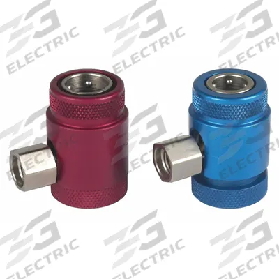 AIRSEPT R1234yf A/C High/Low Couplers: Automotive A/C, Aluminum, 2 Pieces - Refrigerant Machine Replacement Hoses & Couplers