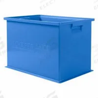 SSI SCHAEFER Straight Wall Tote: 8.8 gal, 19 in x 13 in x 12 in, Stacking Capable, Blue (MPN 1462.191312BL1). Key specifications — Material: Plastic; Stackable: Stacking Capable; Brand: SSI SCHAEFER.