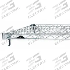 METRO Adjustable Wire Shelf: 60 in x 36 in, 1 Shelves, Quick-Adjust, 600 lb Load Capacity, Dry (MPN A3660NC). Key specifications — NSF Approved: Yes; Recommended Environment: Dry; Material: Steel; Brand: METRO; Color: Silver; Finish: Chrome; NSF Approval: NSF Approved.