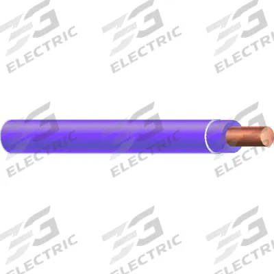 SOUTHWIRE Wire: Copper, 16 AWG, 1 Conductors, Solid, Purple, 500 ft Lg - Copper TFN/TFFN Building Wires