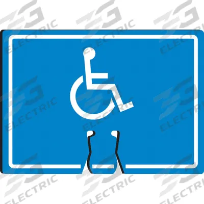 ACCUFORM Traffic Cone Sign: Wheelchair, 10 in Ht, Plastic - Signs for Traffic Cones